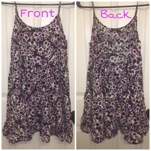 Hot Topic Purple Floral with Skulls Dress